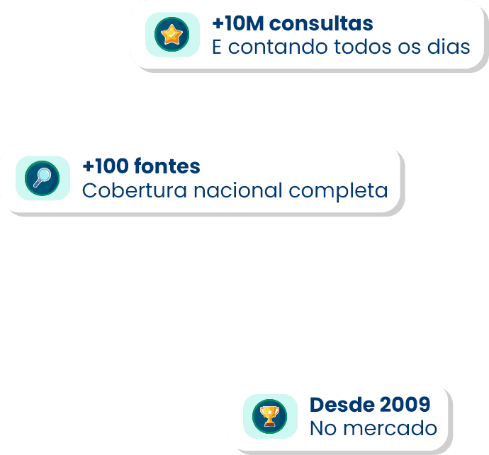 Destaques: mais de 10 milhões de consultas, mais de 100 fontes com cobertura nacional e atuação desde 2009